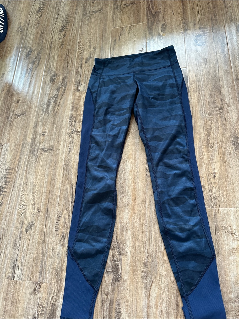 lululemon athletica Navy and Black Camo High-Rise Leggings with Side Panels